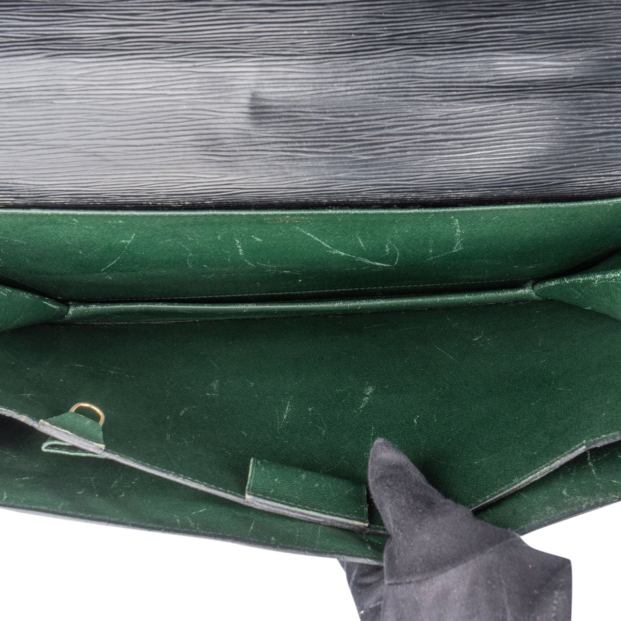 Louis Vuitton Louis Vuitton Noir Epi Leather Serviette Business Handbag Bruin