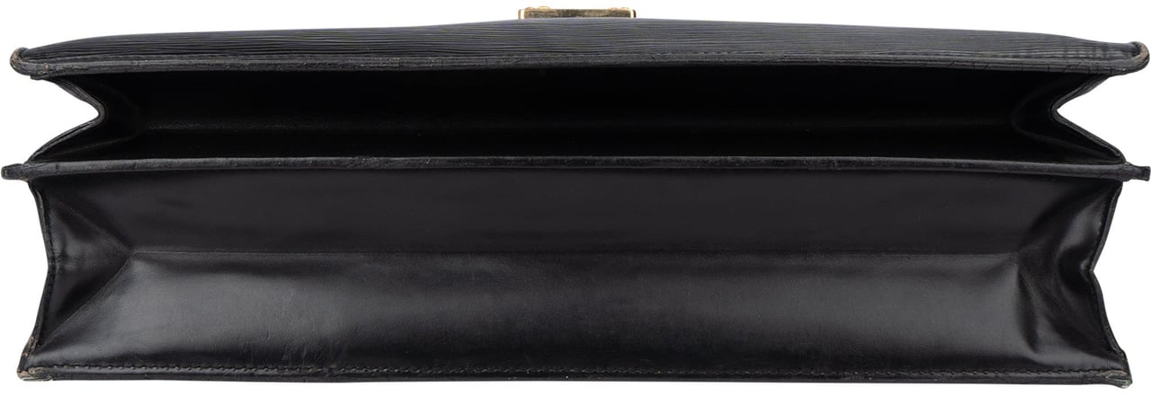Louis Vuitton Louis Vuitton Noir Epi Leather Serviette Business Handbag Bruin