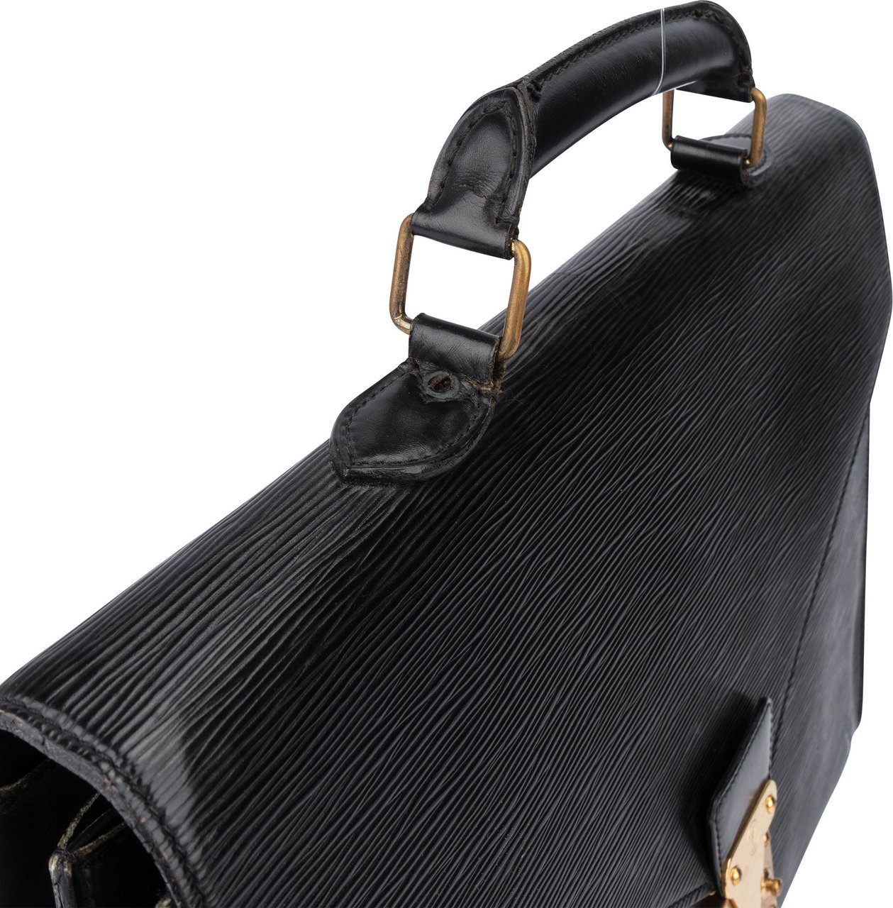 Louis Vuitton Louis Vuitton Noir Epi Leather Serviette Business Handbag Bruin