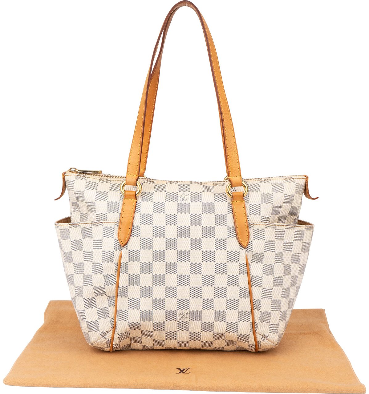 Louis Vuitton Damier Azur Monogram Totally PM Shoulder Bag Wit