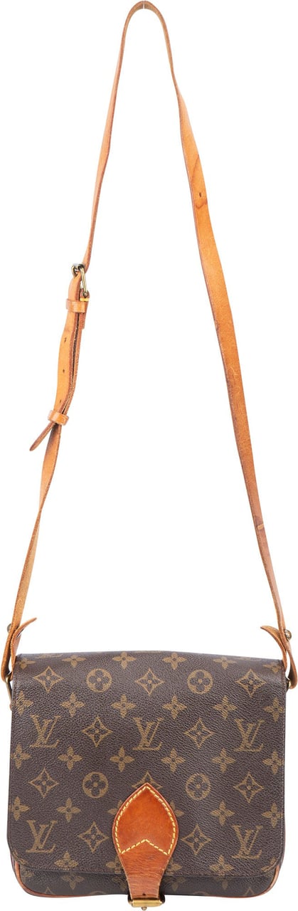 Louis Vuitton Louis Vuitton Canvas Monogram Cartouchiere MM Crossbody Bag Bruin