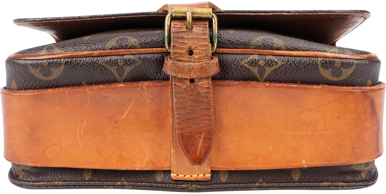 Louis Vuitton Louis Vuitton Canvas Monogram Cartouchiere MM Crossbody Bag Bruin