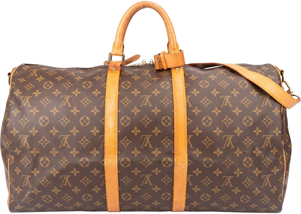 Louis Vuitton Louis Vuitton Canvas Monogram Keepall 55 Bandouliere Bruin