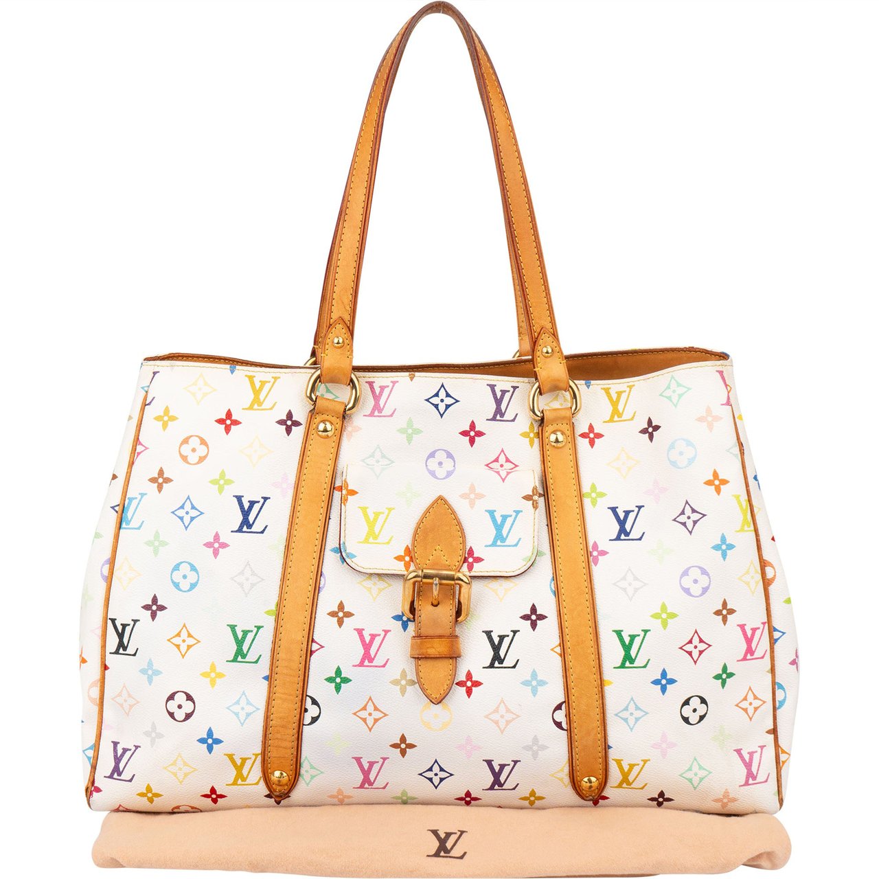 Louis Vuitton Louis Vuitton Murakami Multicolor Aurelia GM Handbag Wit