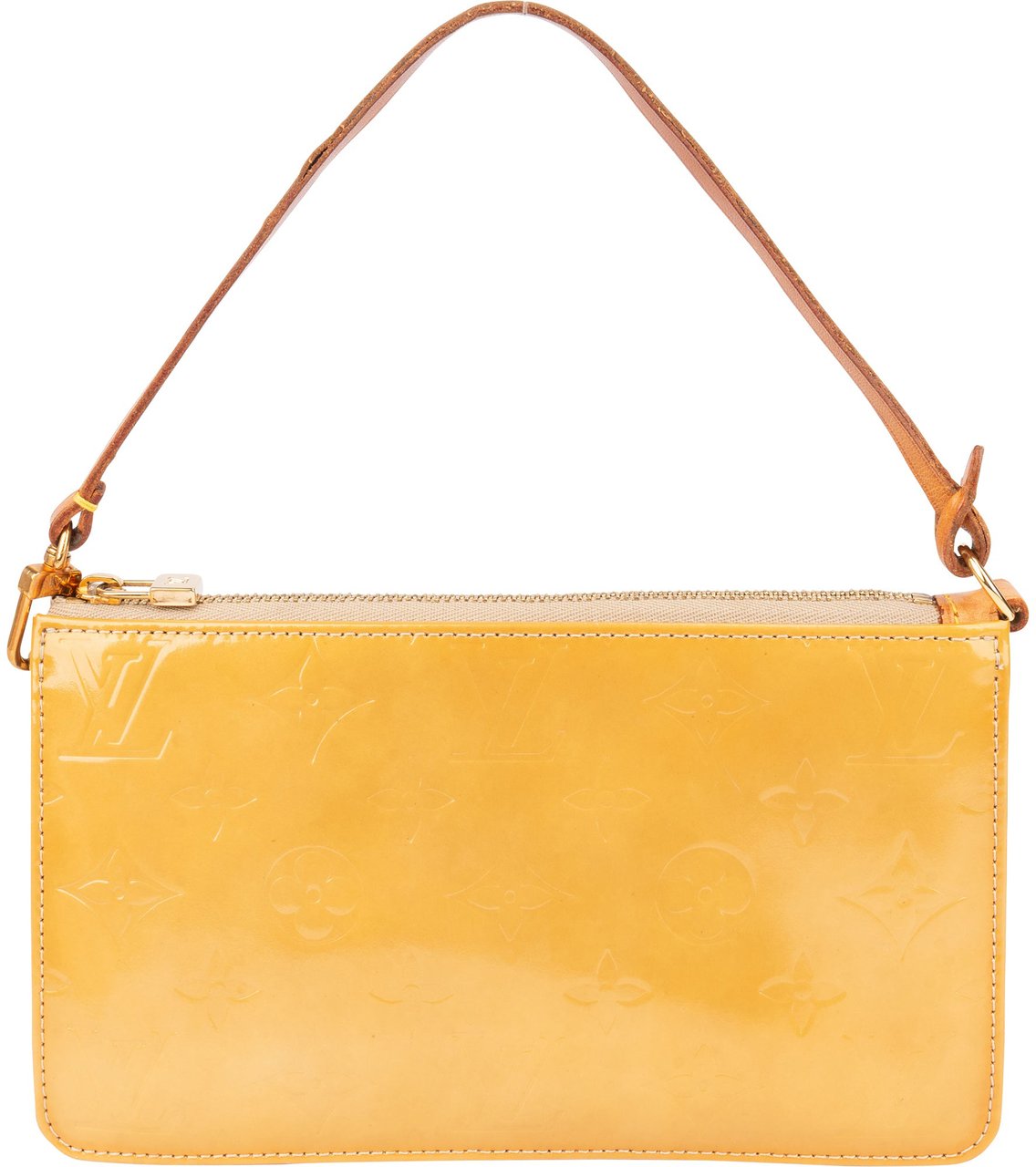 Louis Vuitton Vernis Monogram Lexington Pochette Handbag Geel