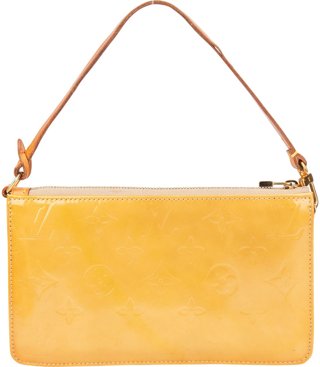 Louis Vuitton Vernis Monogram Lexington Pochette Handbag Geel