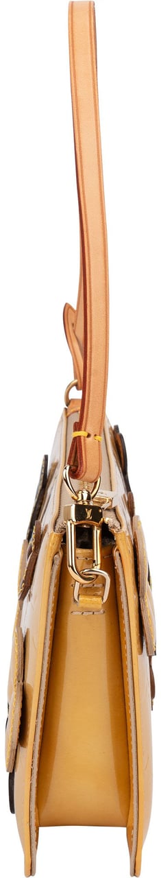 Louis Vuitton Louis Vuitton Limited Vernis Monogram Flower Lexington Pochette Handbag Geel