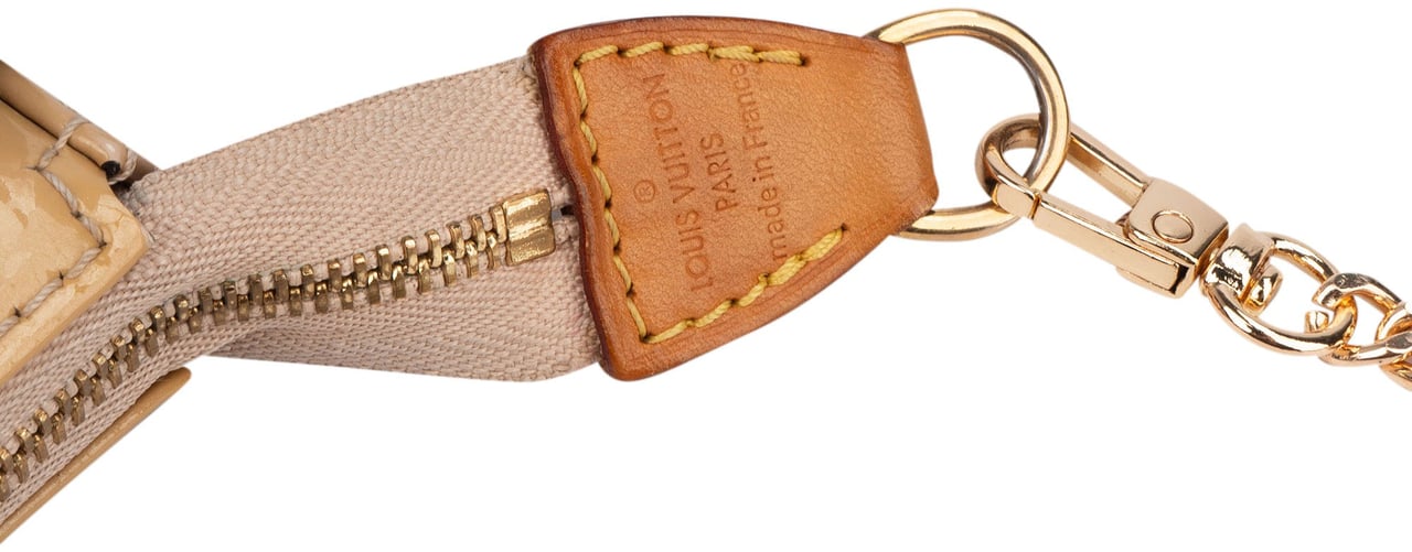 Louis Vuitton Louis Vuitton Vernis Monogram Pochette Accessoire NM Shoulder Bag Geel