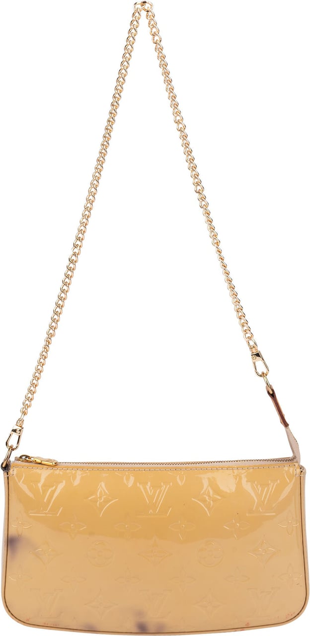 Louis Vuitton Louis Vuitton Vernis Monogram Pochette Accessoire NM Shoulder Bag Geel