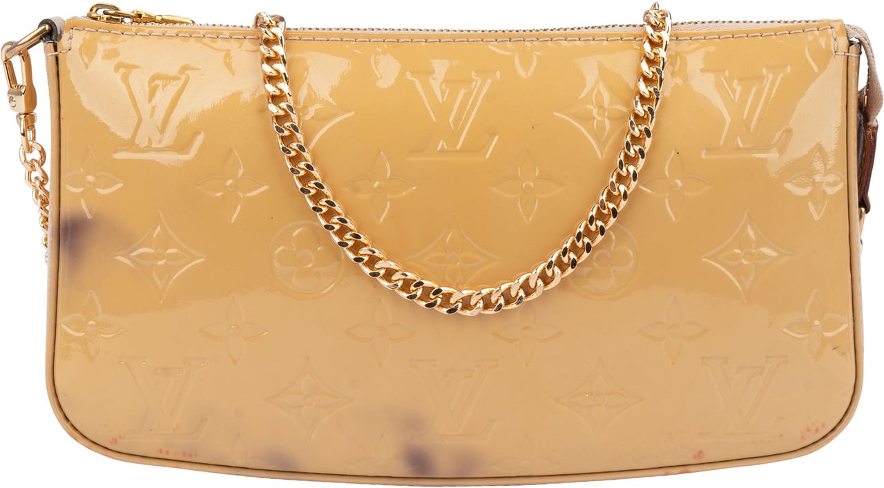Louis Vuitton Louis Vuitton Vernis Monogram Pochette Accessoire NM Shoulder Bag Geel