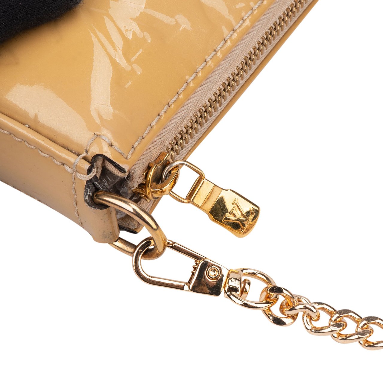 Louis Vuitton Louis Vuitton Vernis Monogram Pochette Accessoire NM Shoulder Bag Geel