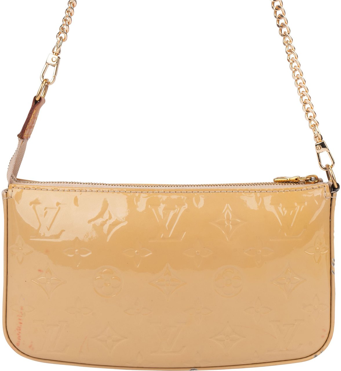 Louis Vuitton Louis Vuitton Vernis Monogram Pochette Accessoire NM Shoulder Bag Geel