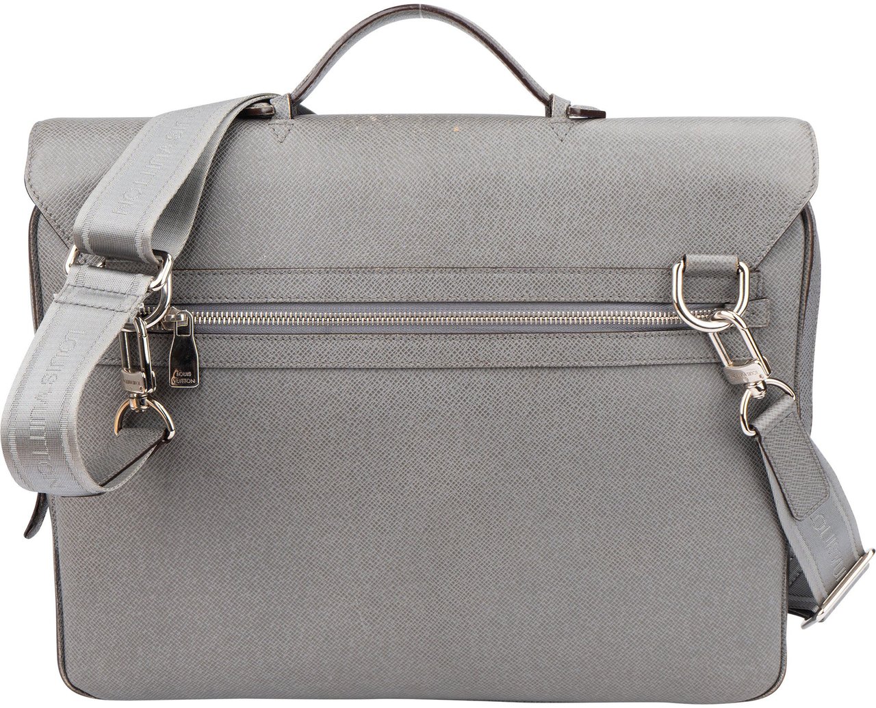 Louis Vuitton Louis Vuitton Grey Taiga Leather Vassili PM Business Handbag Donkergrijs