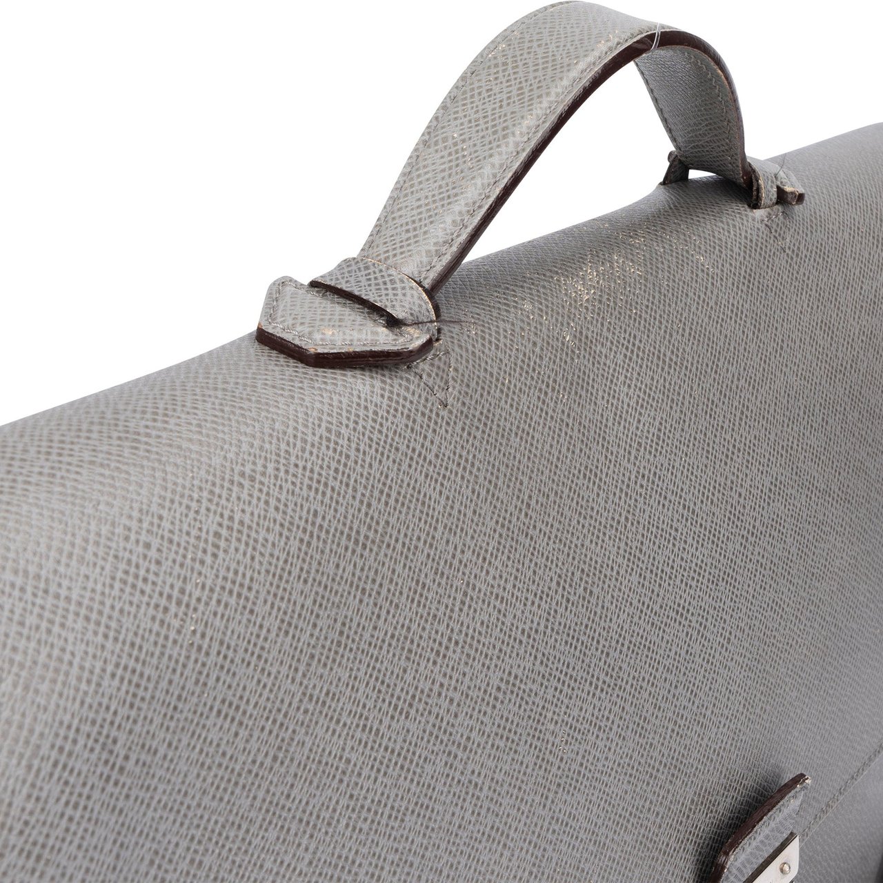 Louis Vuitton Louis Vuitton Grey Taiga Leather Vassili PM Business Handbag Donkergrijs