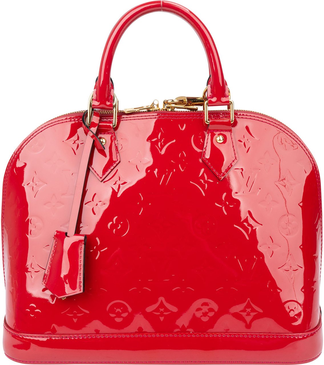 Louis Vuitton Louis Vuitton Pomme D'Amour Vernis Monogram Alma PM Handbag Rood