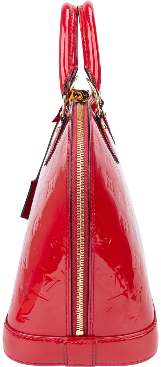 Louis Vuitton Louis Vuitton Pomme D'Amour Vernis Monogram Alma PM Handbag Rood