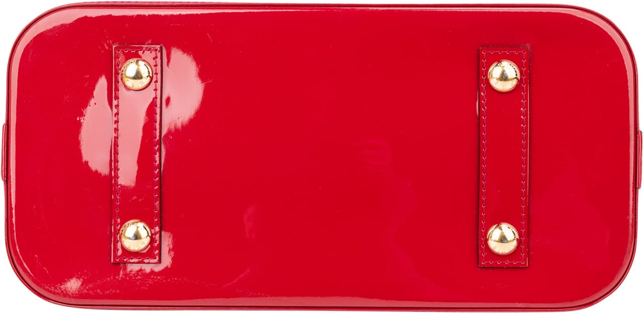 Louis Vuitton Louis Vuitton Pomme D'Amour Vernis Monogram Alma PM Handbag Rood
