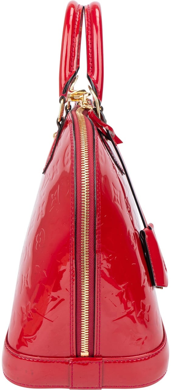 Louis Vuitton Louis Vuitton Pomme D'Amour Vernis Monogram Alma PM Handbag Rood
