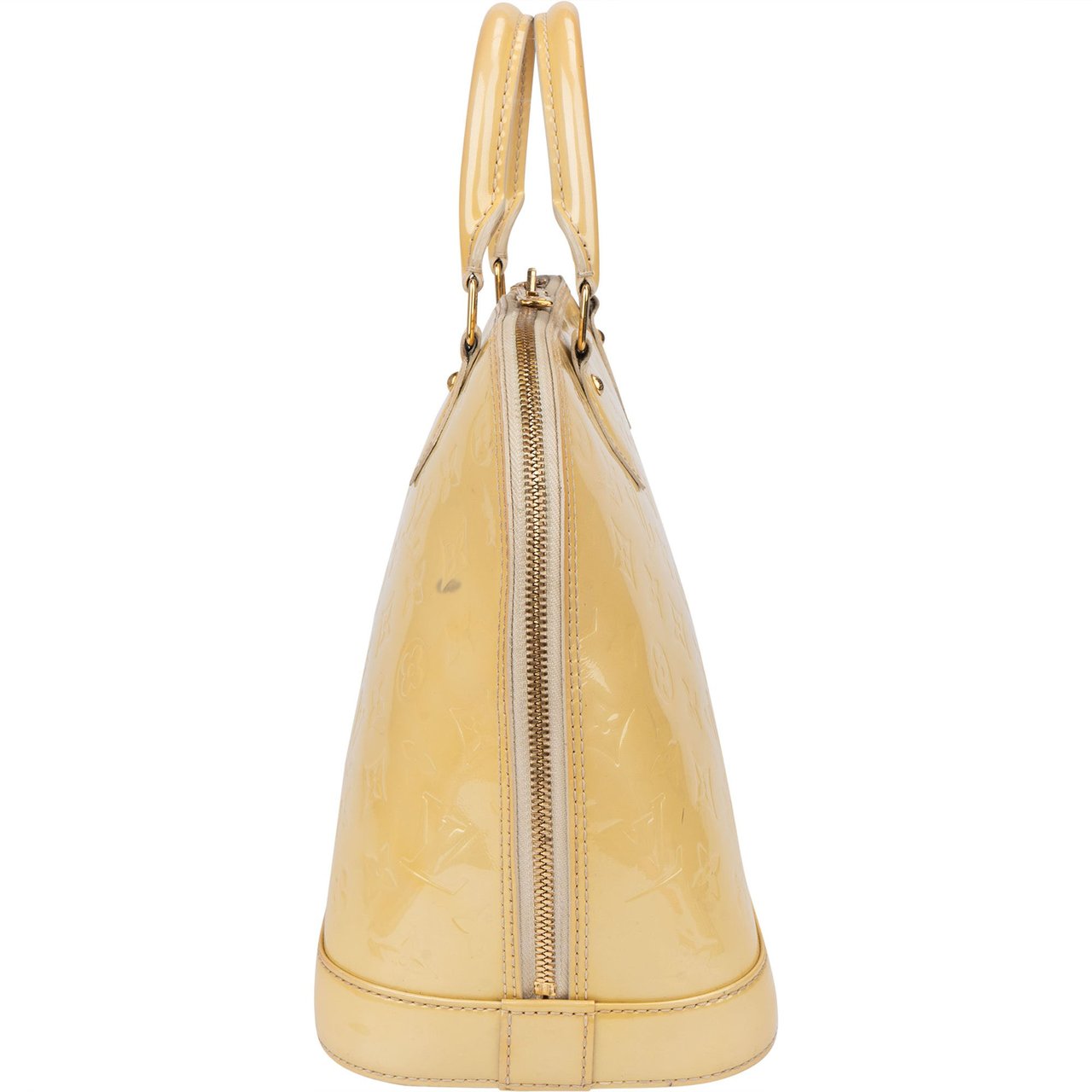 Louis Vuitton Louis Vuitton Jaune Vernis Monogram Alma PM Handbag Geel