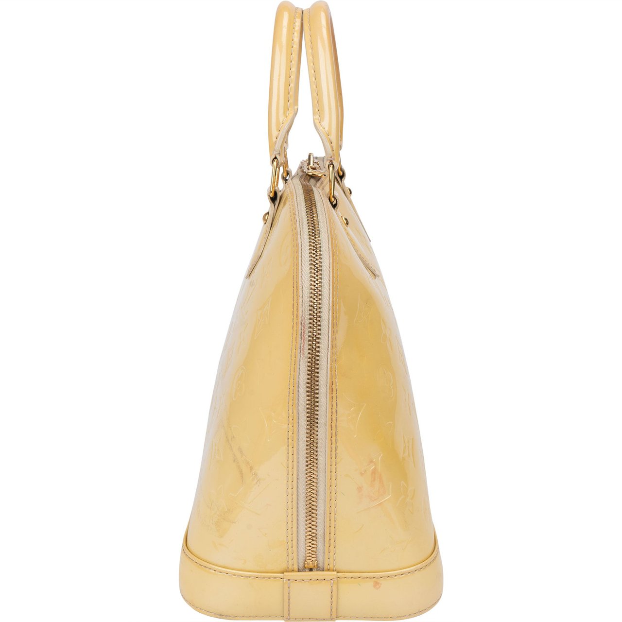 Louis Vuitton Louis Vuitton Jaune Vernis Monogram Alma PM Handbag Geel