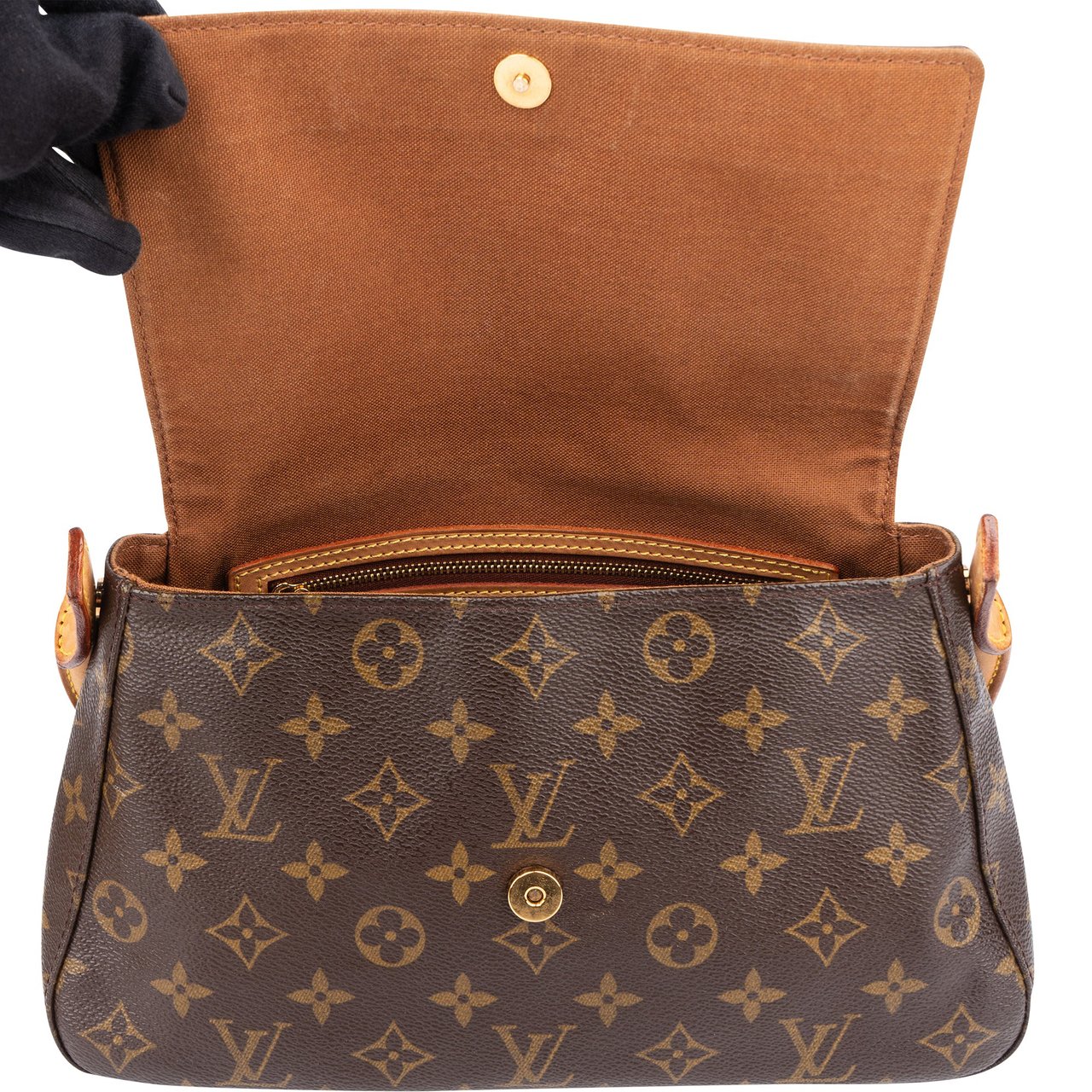 Louis Vuitton Canvas Monogram Looping PM Shoulder Bag Bruin
