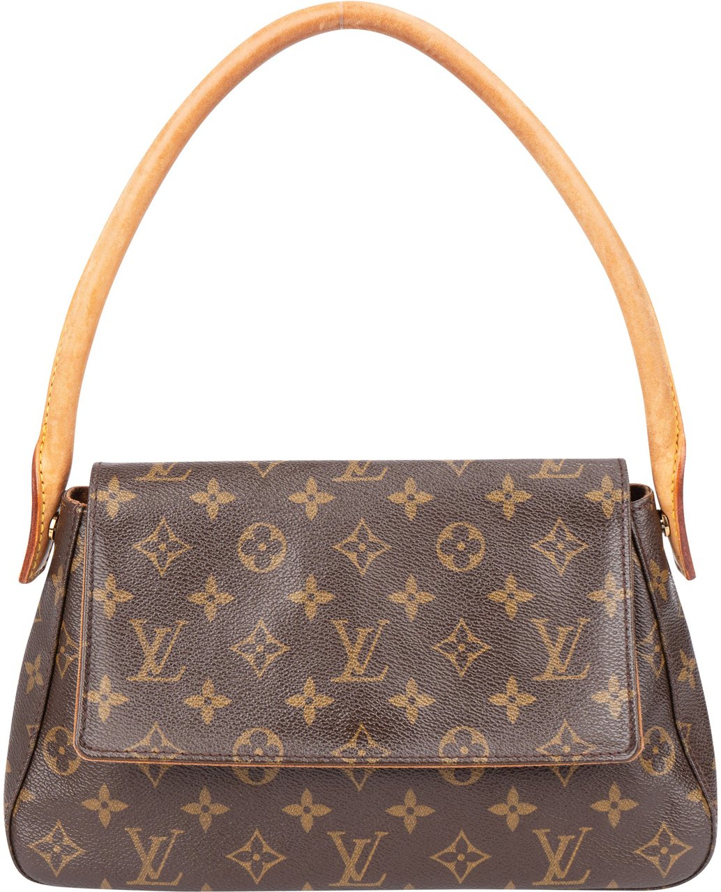 Louis Vuitton Canvas Monogram Looping PM Shoulder Bag Bruin