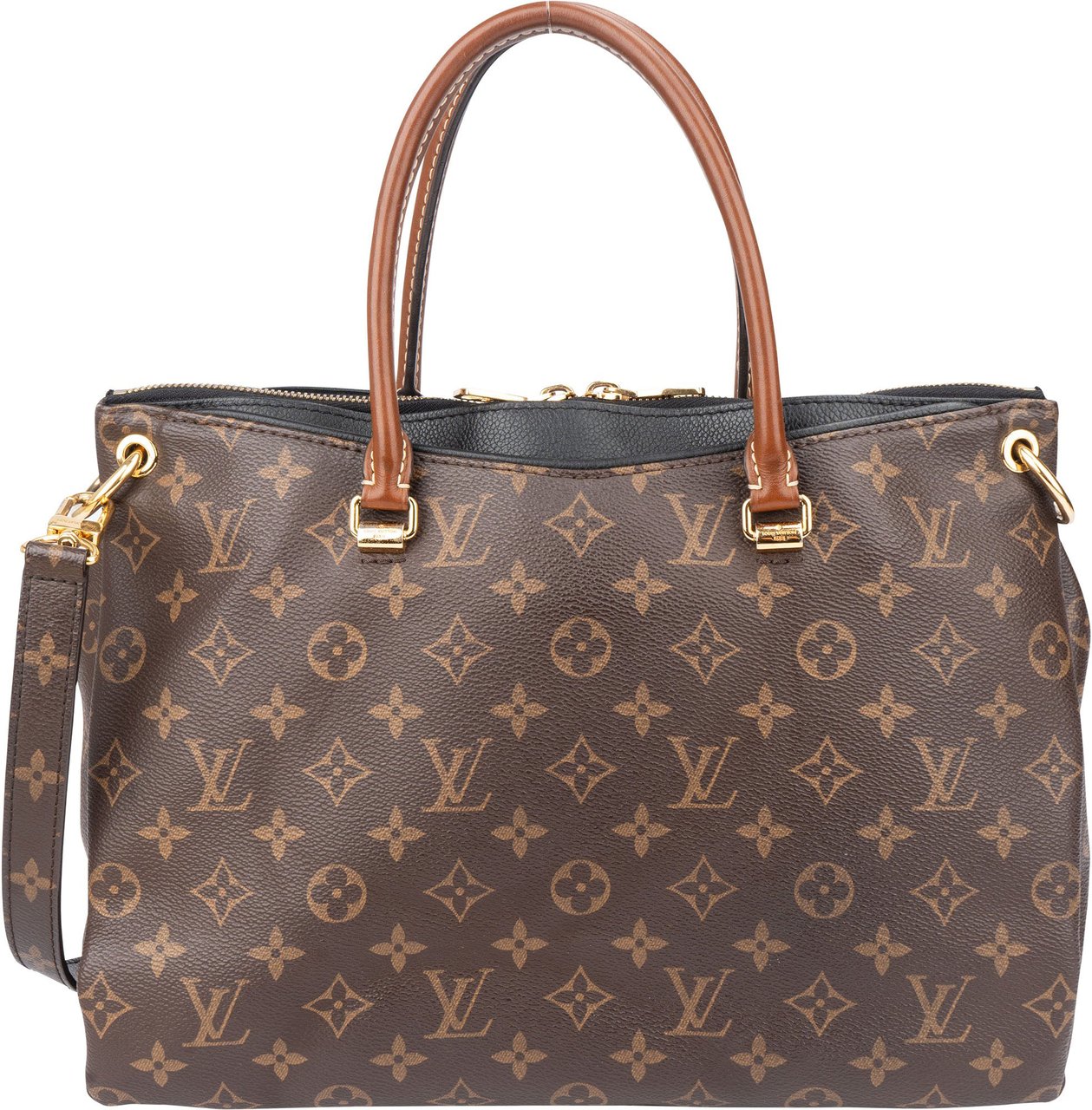 Louis Vuitton Louis Vuitton Canvas Monogram Pallas MM Handbag Bruin