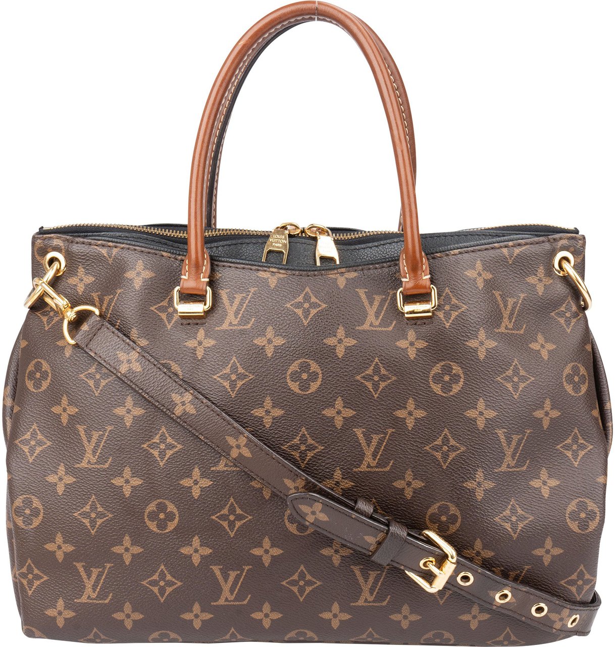 Louis Vuitton Louis Vuitton Canvas Monogram Pallas MM Handbag Bruin