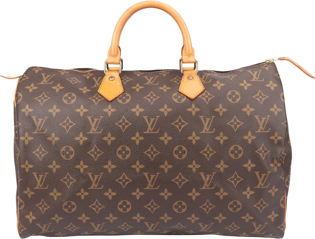 Louis Vuitton Louis Vuitton Canvas Monogram Speedy 40 Handbag Bruin