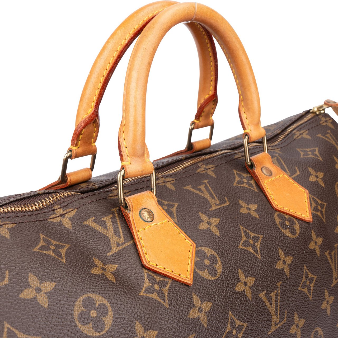 Louis Vuitton Louis Vuitton Canvas Monogram Speedy 40 Handbag Bruin