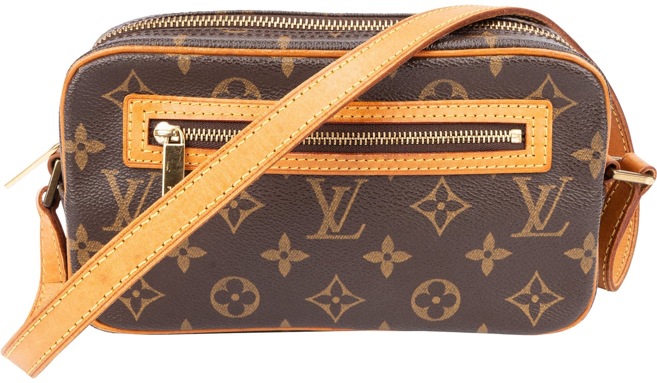 Louis Vuitton Canvas Monogram Pochette Cite Shoulder Bag Bruin