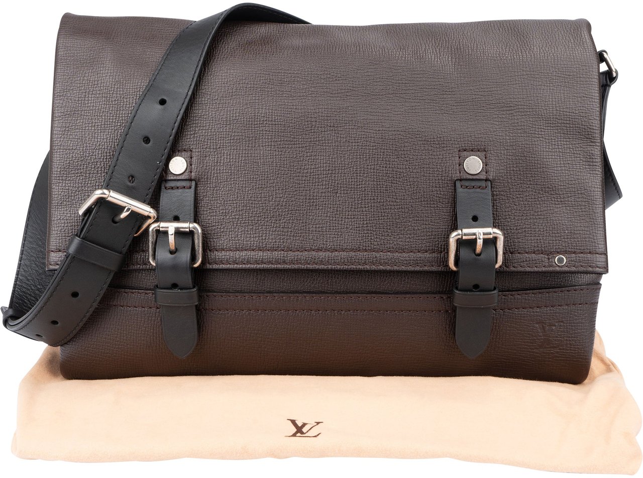 Louis Vuitton Louis Vuitton Utah Leather Canyon MM Crossbody Bag Bruin