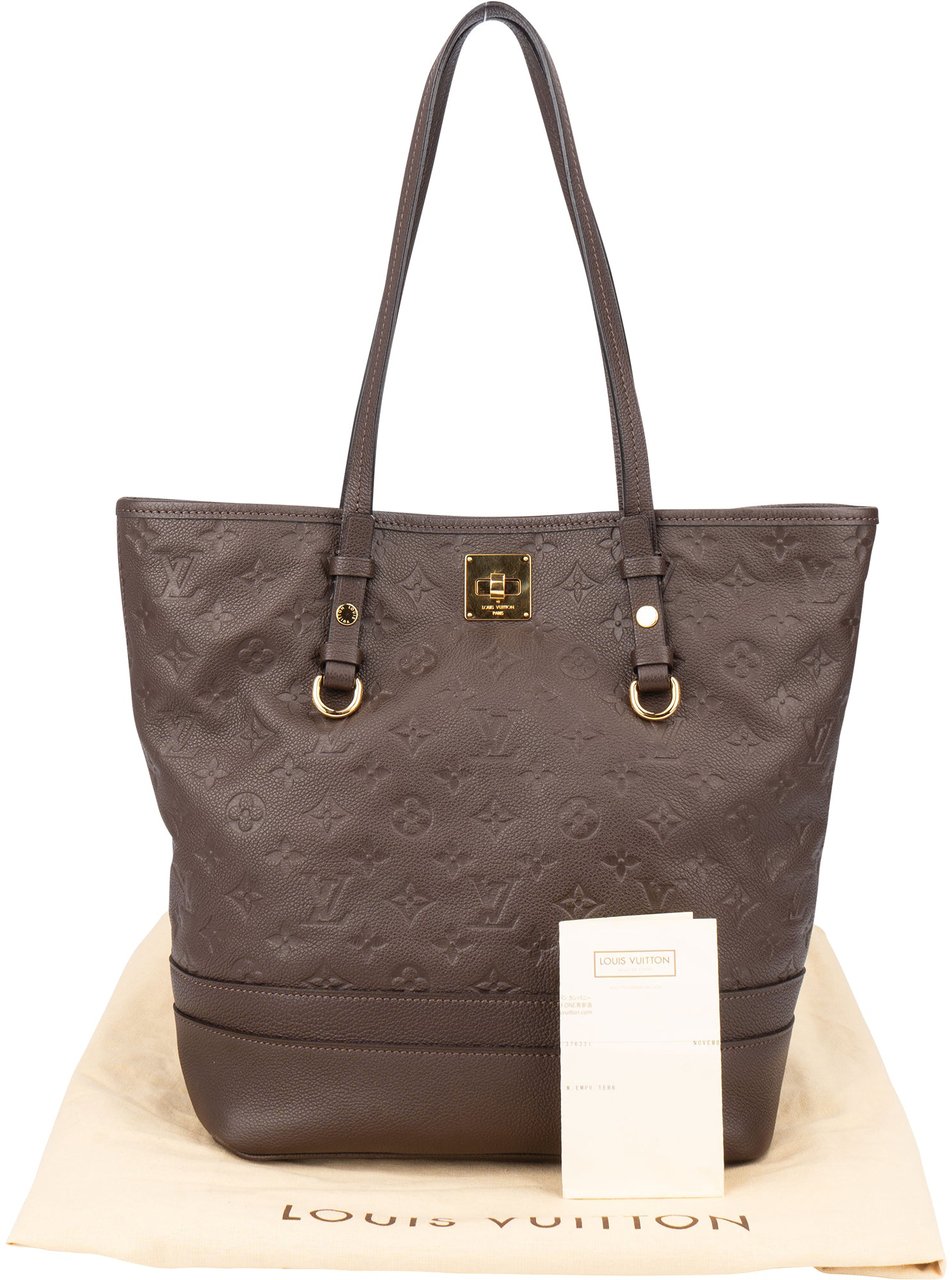 Louis Vuitton Louis Vuitton Brown Leather Empreinte Monogram Citadine PM Shoulder Bag Bruin