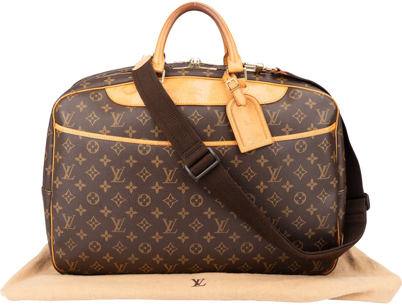 Louis Vuitton Louis Vuitton Canvas Monogram Alize Travel Bag Bruin