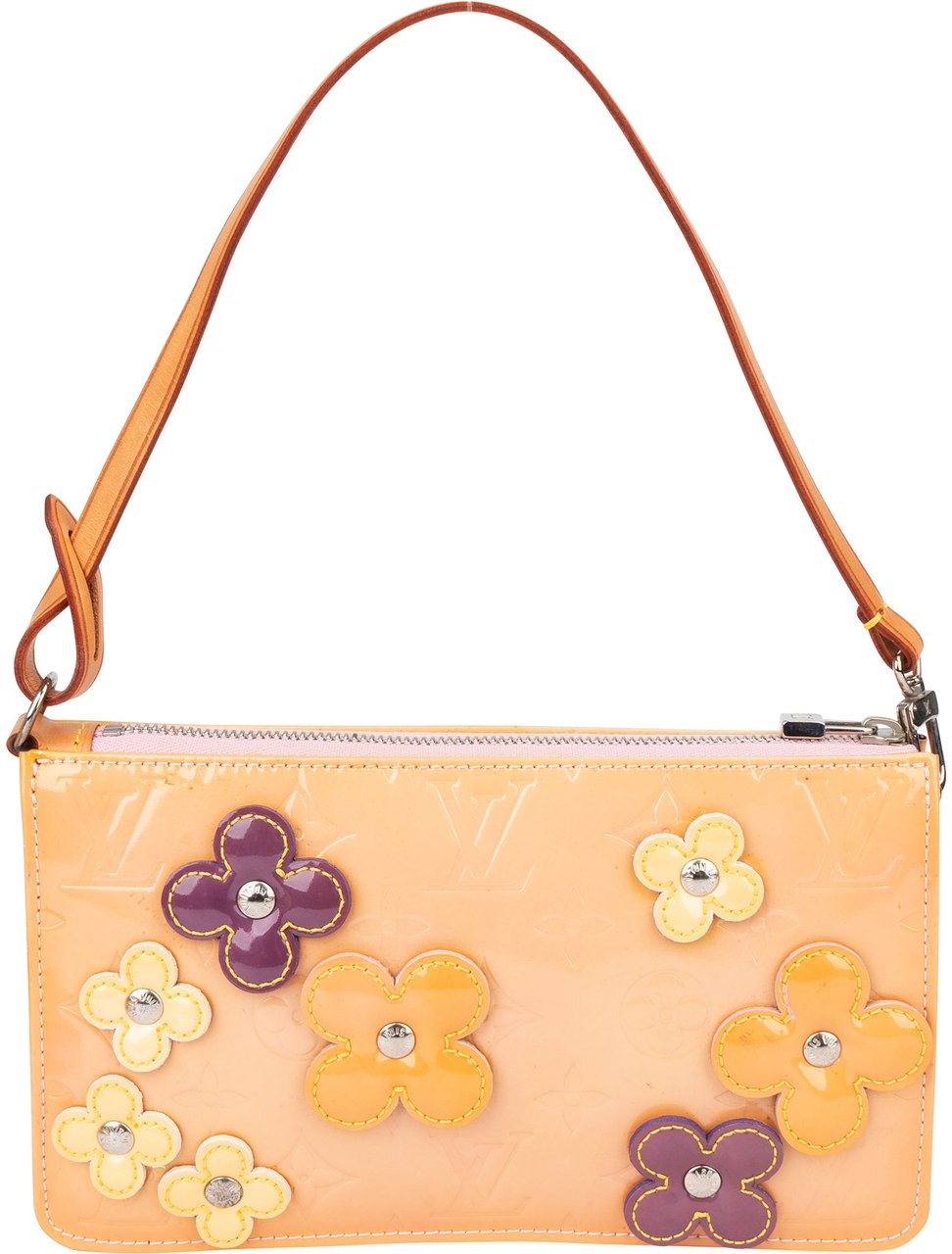 Louis Vuitton Louis Vuitton Limited Floral Vernis Monogram Lexington Pochette Handbag Geel