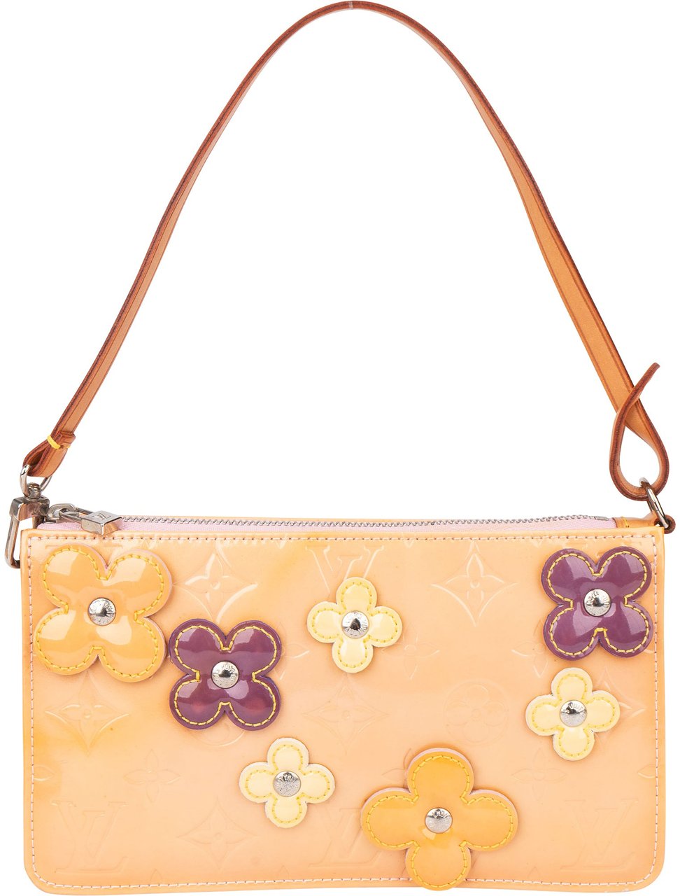Louis Vuitton Louis Vuitton Limited Floral Vernis Monogram Lexington Pochette Handbag Geel