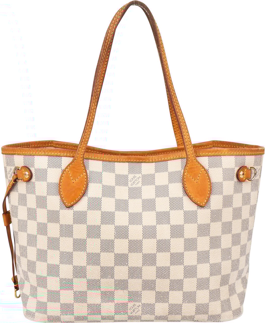Louis Vuitton Louis Vuitton Damier Azur Monogram Neverfull PM Handbag Wit