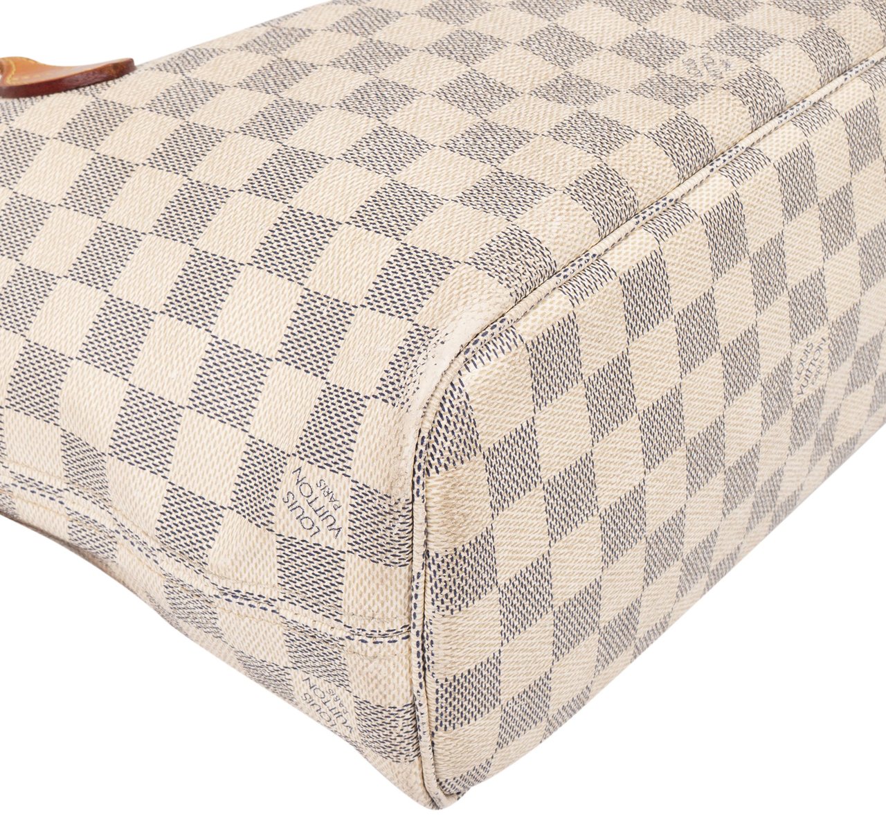 Louis Vuitton Louis Vuitton Damier Azur Monogram Neverfull PM Handbag Wit