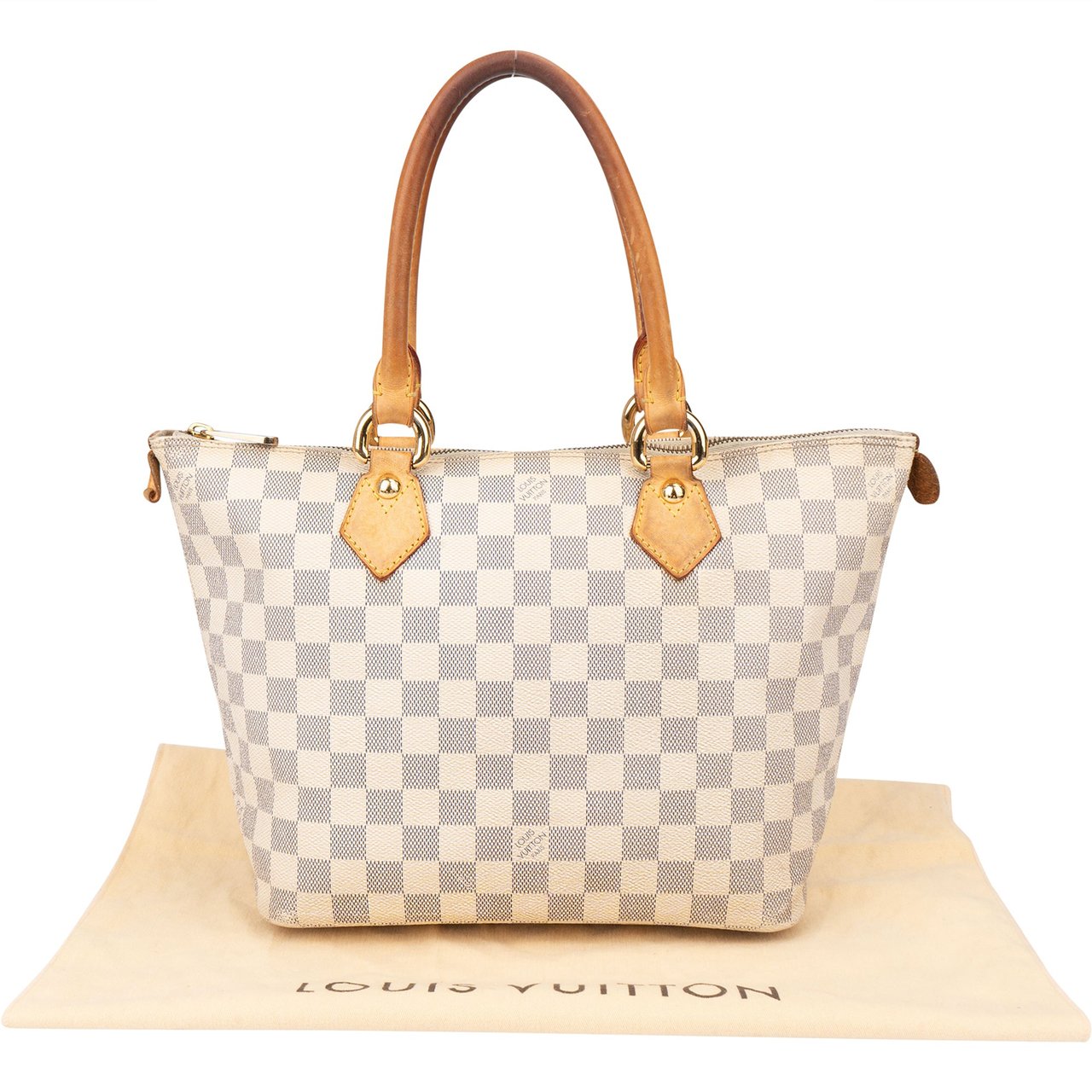 Louis Vuitton Louis Vuitton Damier Azur Monogram Saleya PM Handbag Wit