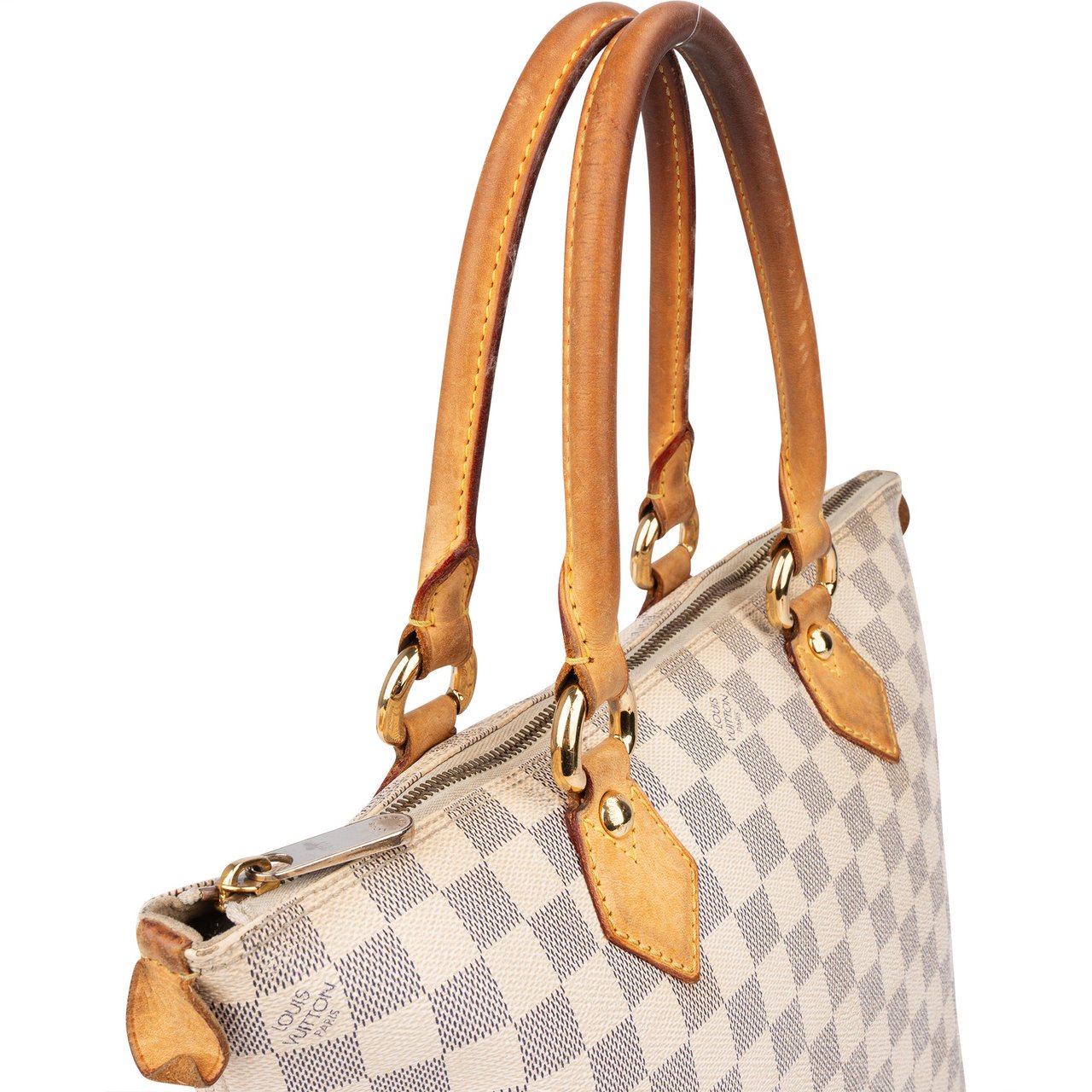 Louis Vuitton Louis Vuitton Damier Azur Monogram Saleya PM Handbag Wit