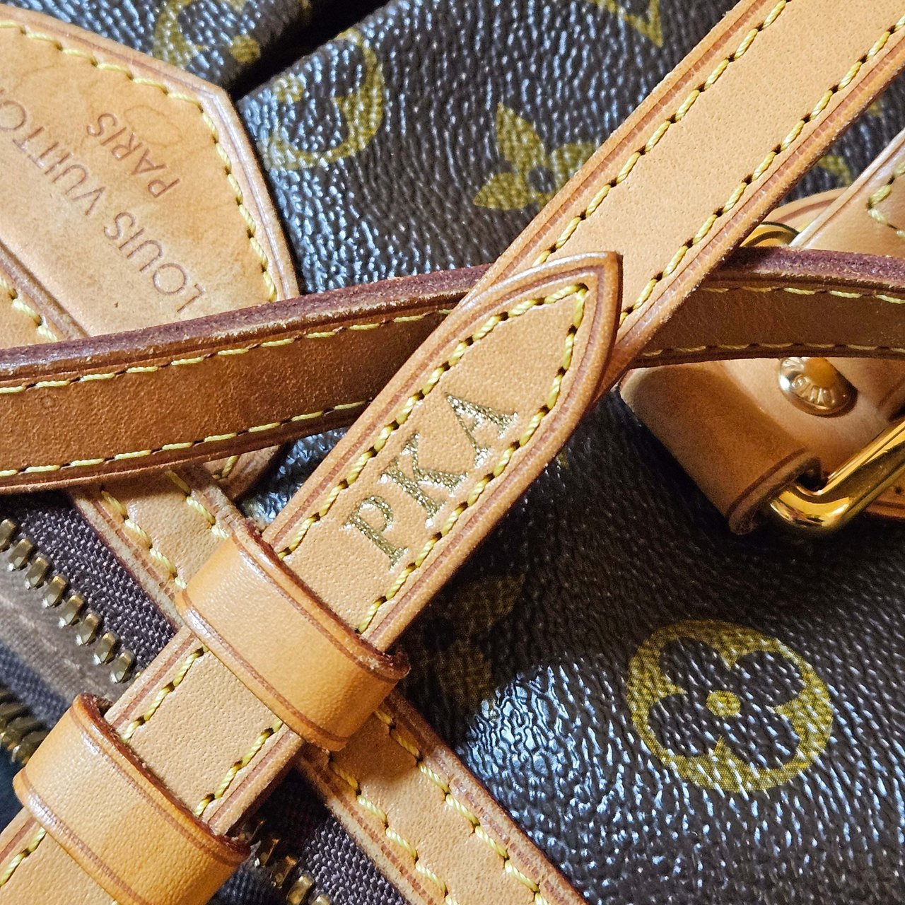 Louis Vuitton Canvas Monogram Palermo PM Handbag Bruin
