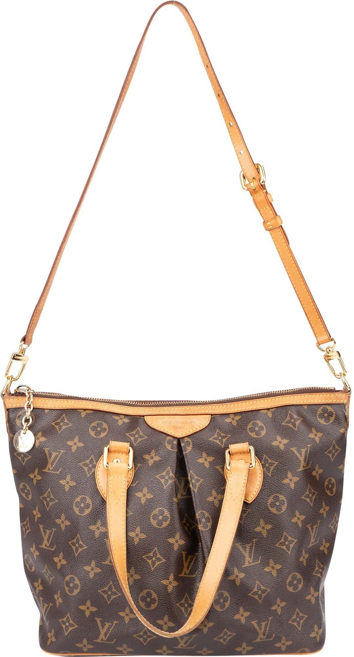 Louis Vuitton Canvas Monogram Palermo PM Handbag Bruin
