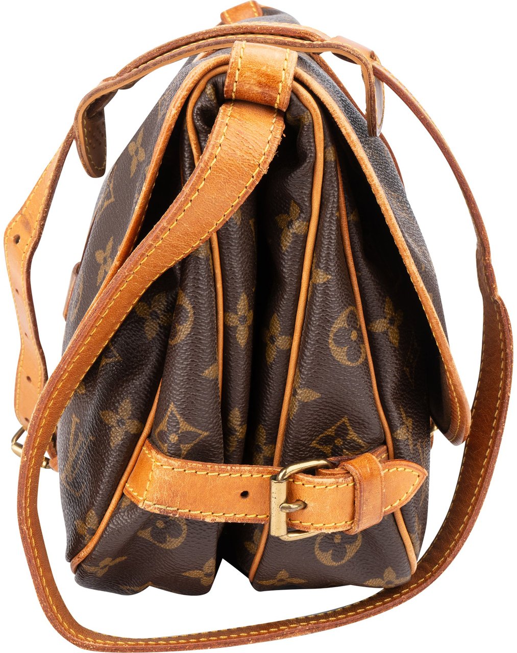 Louis Vuitton Louis Vuitton Canvas Monogram Saumur 30 Crossbody Bag Bruin