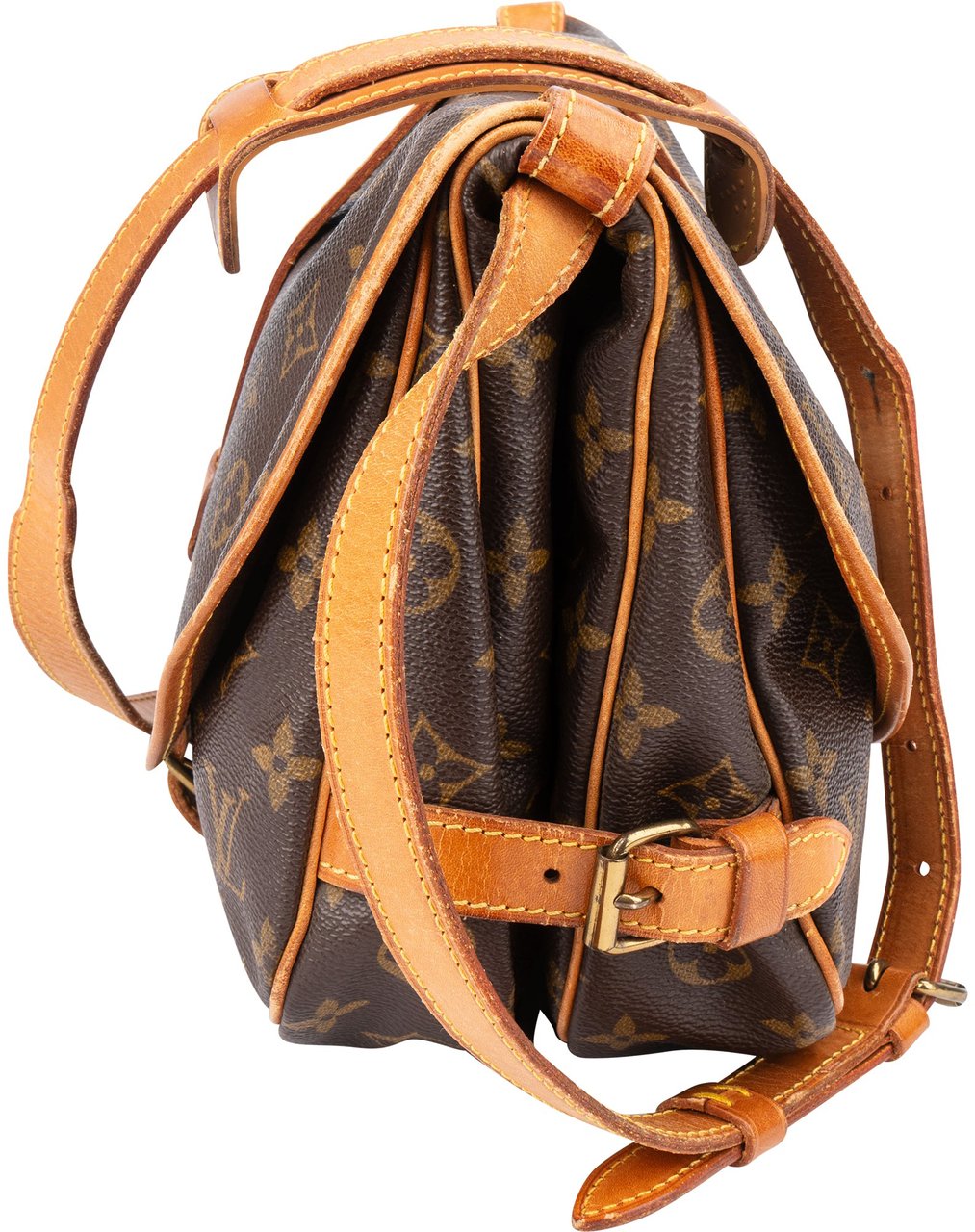 Louis Vuitton Louis Vuitton Canvas Monogram Saumur 30 Crossbody Bag Bruin