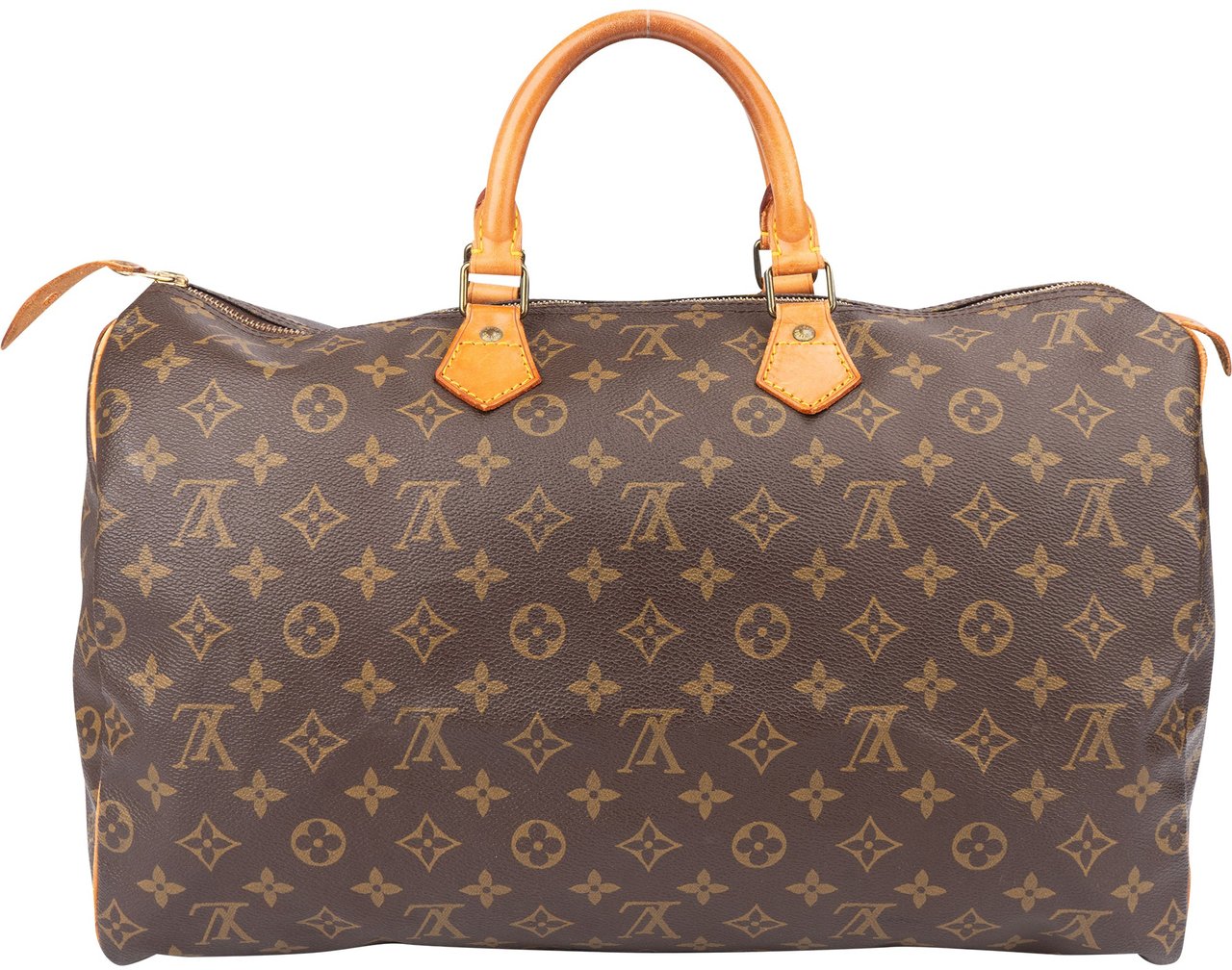 Louis Vuitton Louis Vuitton Canvas Monogram Speedy 40 Handbag Bruin