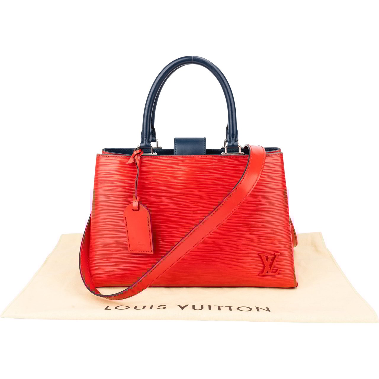 Louis Vuitton Louis Vuitton Bicolor Epi Leather Kleber PM Handbag Rood