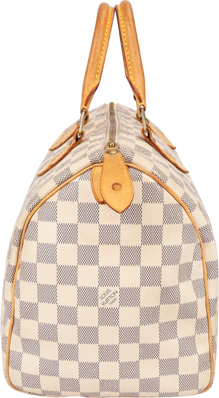 Louis Vuitton Louis Vuitton Canvas Monogram Speedy 30 Handbag Wit