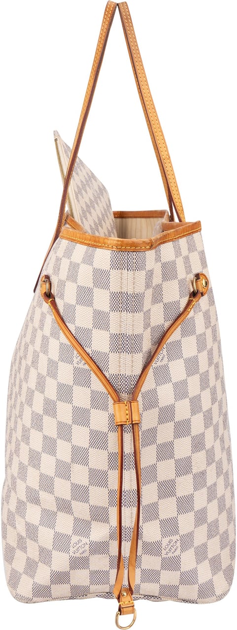 Louis Vuitton Louis Vuitton Damier Azur Monogram Neverfull GM Shopper Handbag Wit