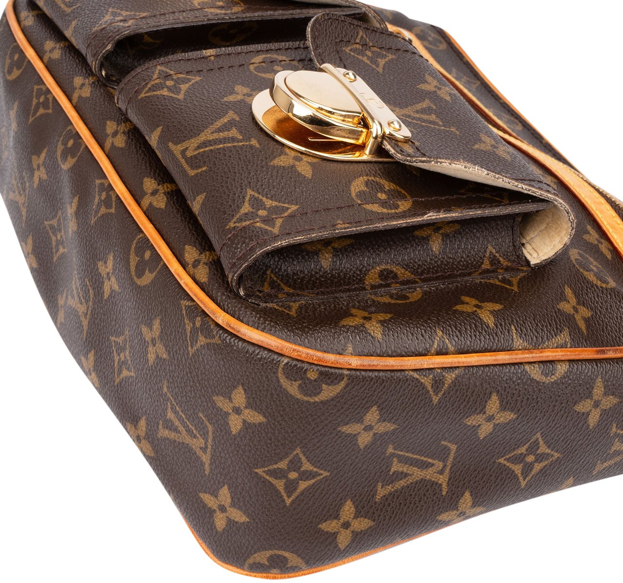 Louis Vuitton Louis Vuitton Canvas Monogram Hudson GM Crossbody Bag Bruin