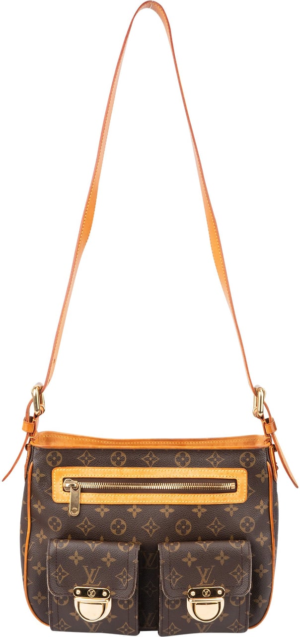 Louis Vuitton Louis Vuitton Canvas Monogram Hudson GM Crossbody Bag Bruin